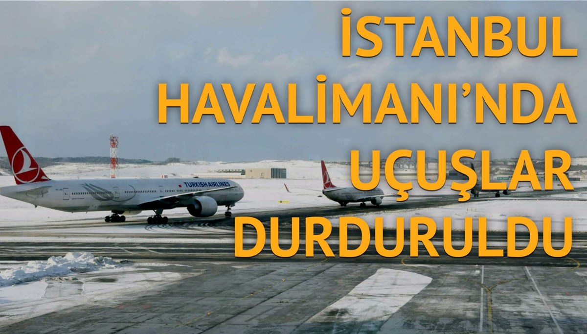 Hava ulaşımına kar engeli