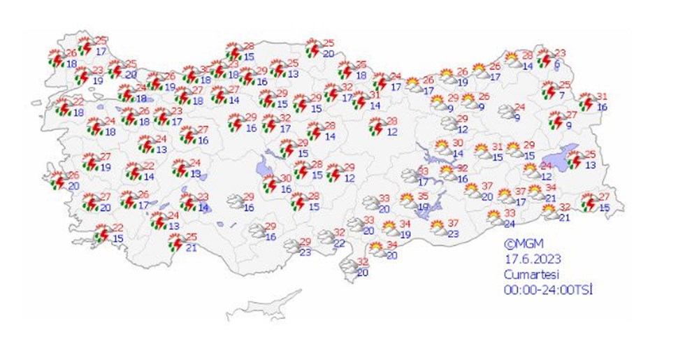 Meteoroloji'den 29 il için sarı kodlu uyarı (Bugün hava nasıl olacak?) - 14