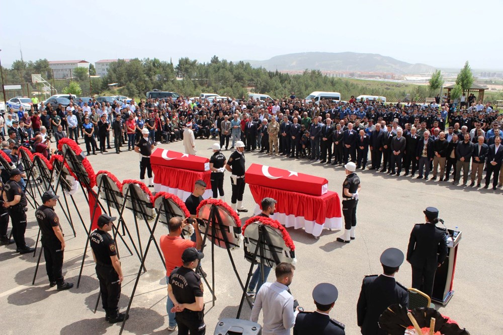 Adıyaman'da polisin şehit ettiği iki komiser için tören - 4