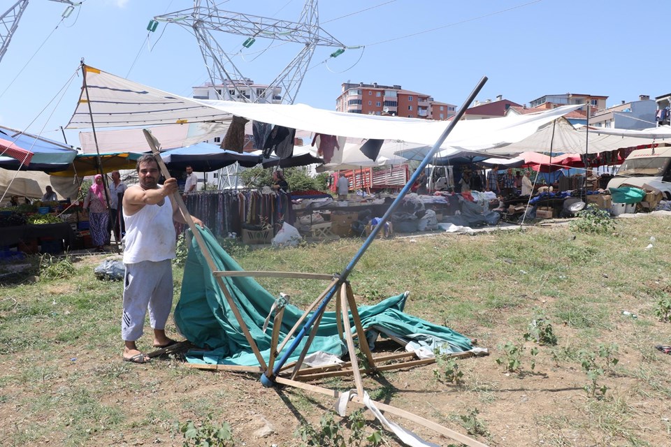 Samsun'da helikopter halk pazarını birbirine kattı: Darbe zannettik - 1