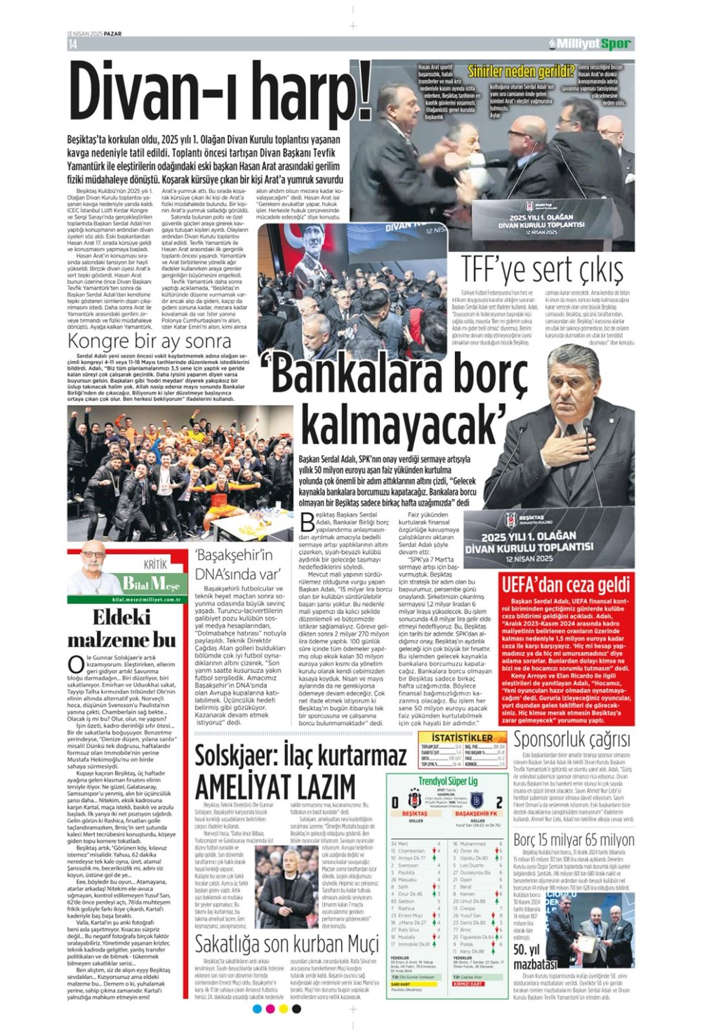 "Kartal ağır yaralı" (13 Nisan 2025 spor manşetleri) - 22