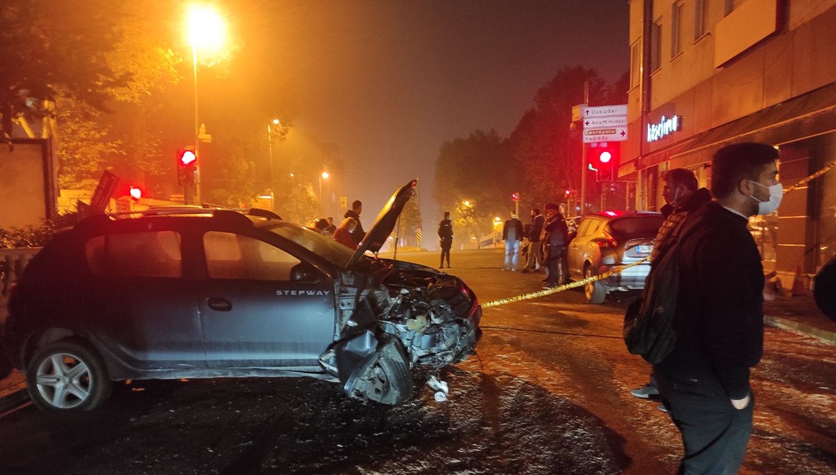 Ters yöne girdi, 6 araca çarparak durabildi