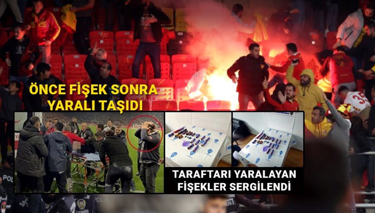 Göztepe-Altay maçında taraftar bu fişeklerle yaralandı Göztepe-Altay maçında taraftar bu fişeklerle yaralandı