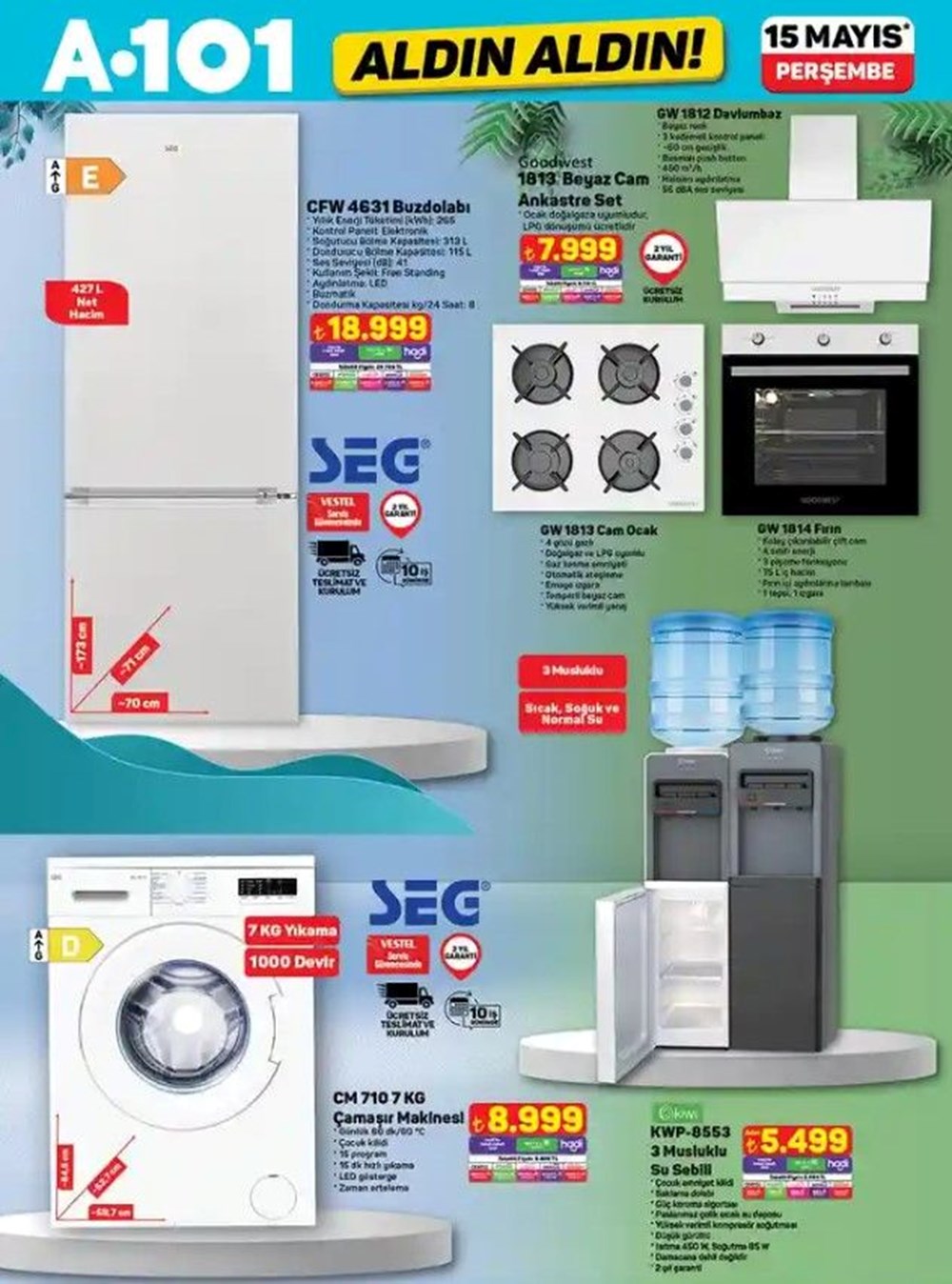 A101 15 Mayıs aktüel ürünler kataloğu: Kulaklık, yazıcı, televizyon, kettle ve buharlı temizleyici geliyor - 6