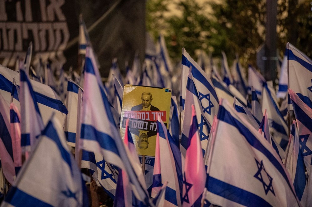 İsrail'de yüz binler yine sokaklarda: Hükümetin yargı düzenlemesine protesto - 8