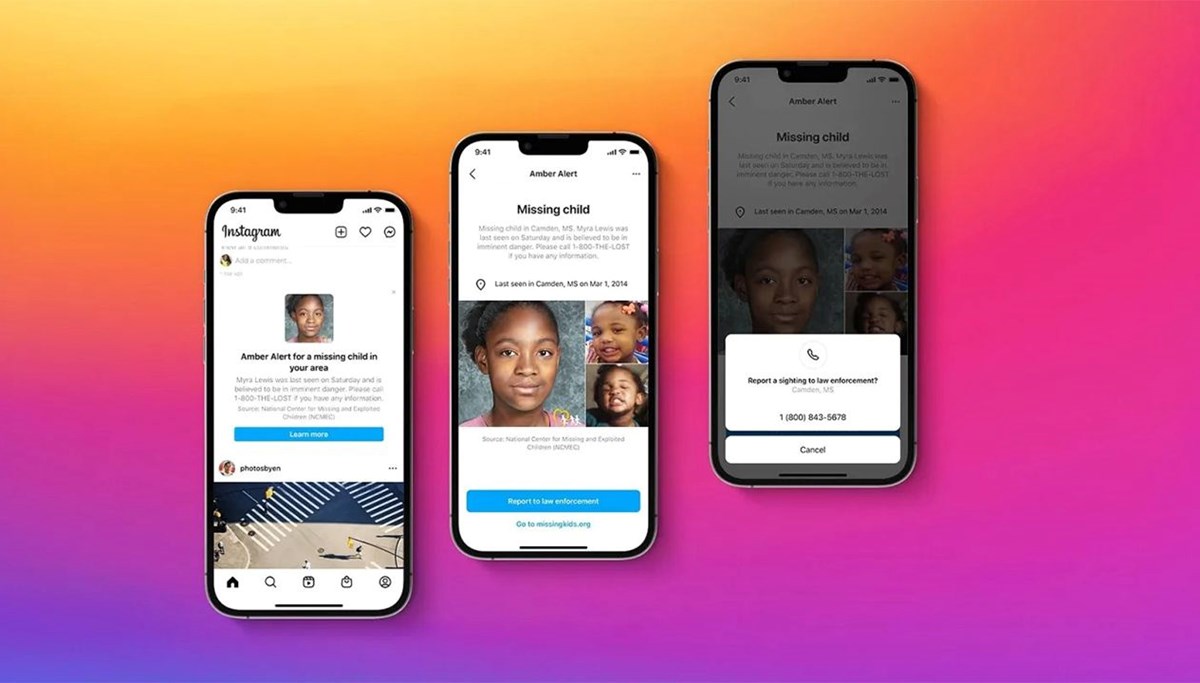 Instagram'dan kayıp çocuklar için çalışma: Amber Alerts