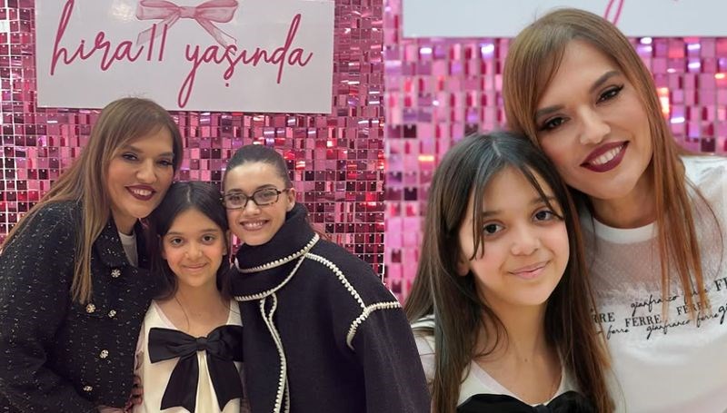 Demet Akalın'ın kızı Hira 11 oldu: Afra Saraçoğlu'ndan sürpriz ziyaret