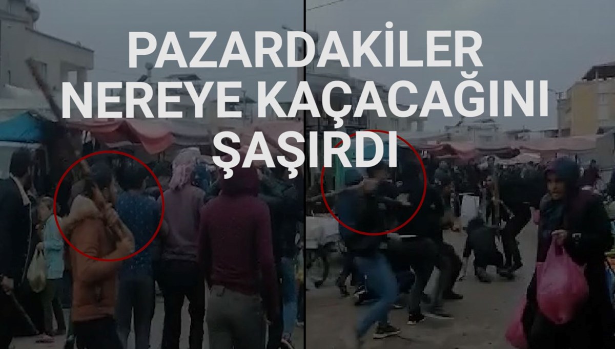 Adana'da pazar yerinde sopalı kavga Adana'da pazar yerinde sopalı kavga