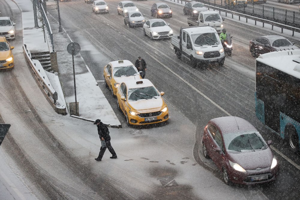 İstanbul'da kar ve dolu yağışı - 5