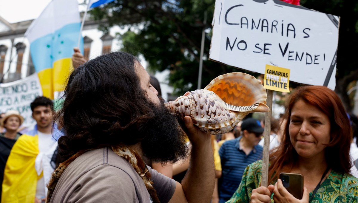 Kanarya adalarında turizm protestosu: Kanarya adalarında turizm protestosu: