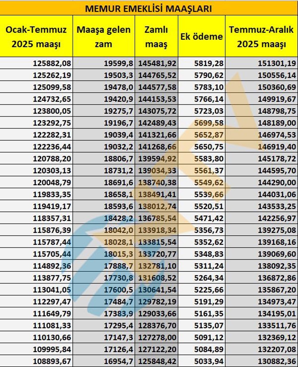 Memur ve memur emeklisi maaşları belli oldu... Kuruşu kuruşuna hesapladık - 12