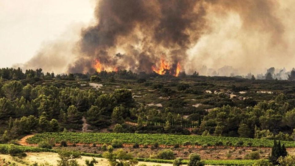 Fransa'nın güneyindeki orman yangını nedeniyle binlerce kişi tahliye edildi - 1