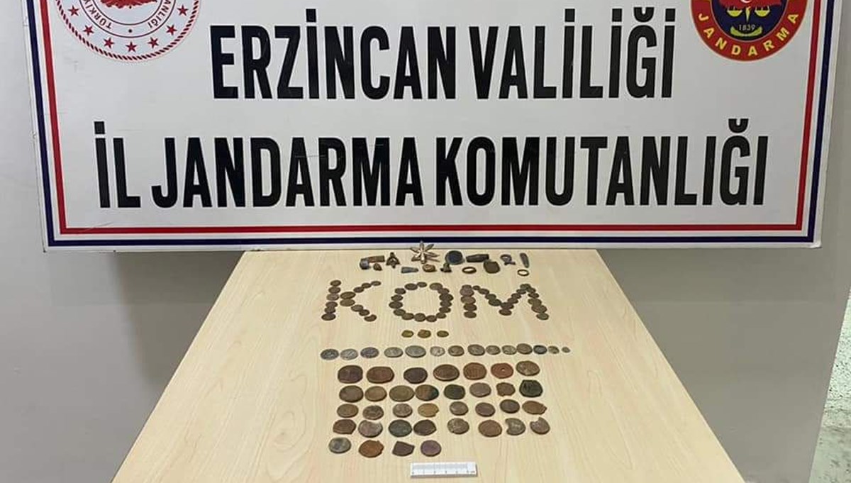 Erzincan'da 116 tarihi eser ele geçirildi, bir şüpheli yakalandı