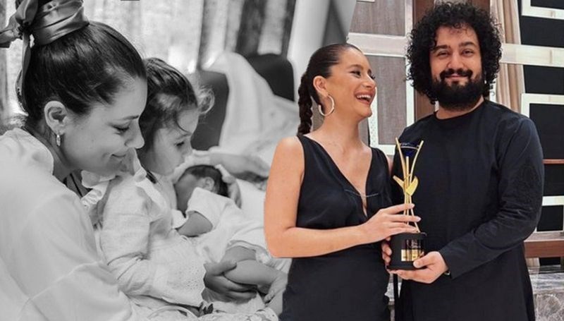 Şarkıcı Atiye üçüncü kez anne oldu: Doğum sonrası ilk aile pozu