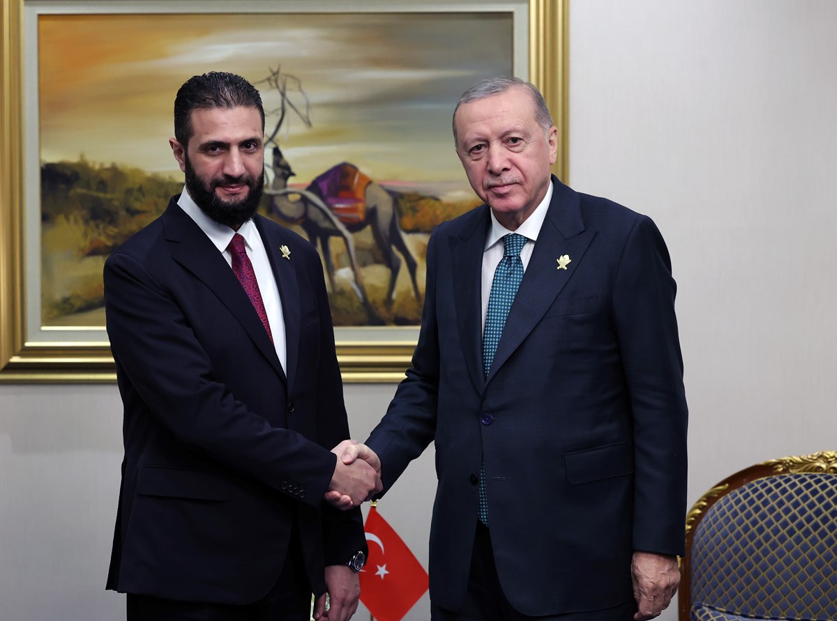 Cumhurbaşkanı Erdoğan, Ahmed Şara ile görüşmesinde Türkiye Cumhurbaşkanı Erdoğan, Ahmed Şara ile görüşmesinde Türkiye