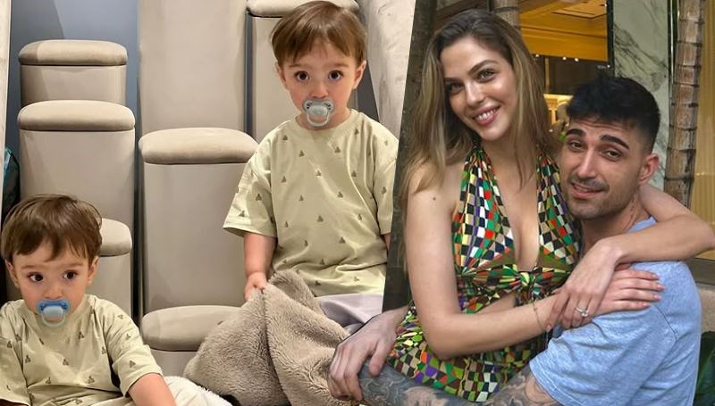 Yasemin Şefkatli-İdo Tatlıses çifti ikizleriyle Bodrum'da