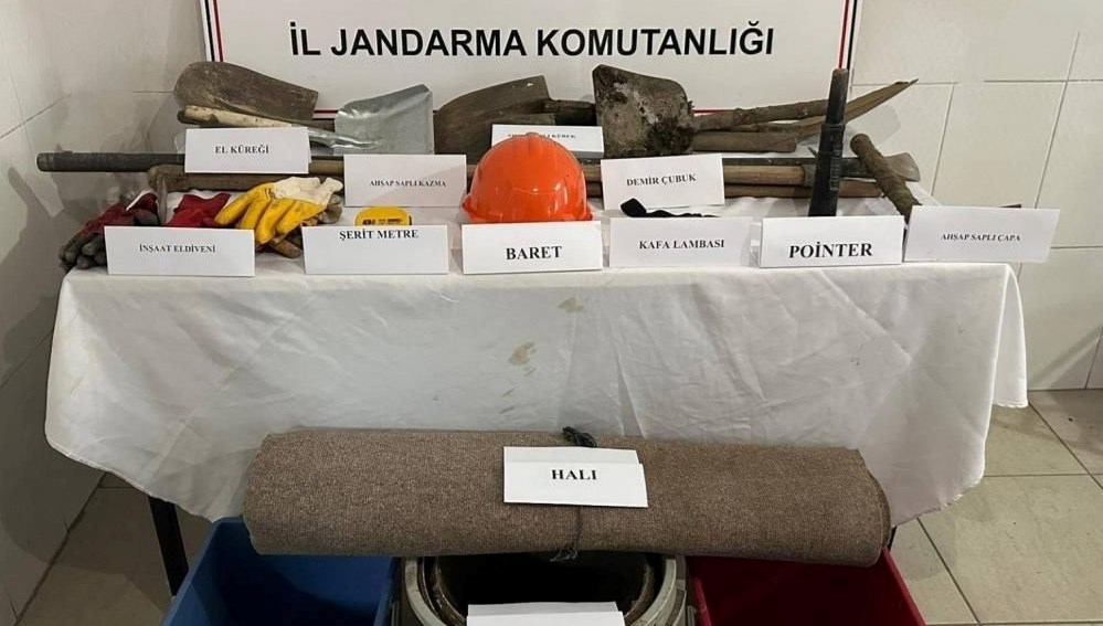 Gümüşhane'de kaçak kazı operasyonu