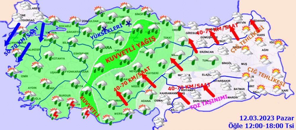 57 il için kuvvetli yağış ve fırtına uyarısı (Bugün hava nasıl olacak?) - 2