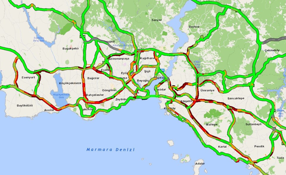 Haftanın ilk iş gününde İstanbul trafiğinde son durum (20 Eylül 2021) - 1