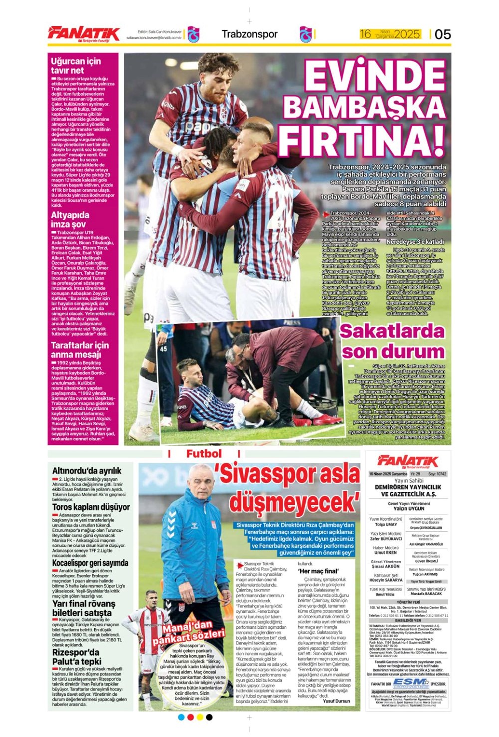"Kim Min-Jae harekatı" (16 Nisan 2025 spor manşetleri) - 12