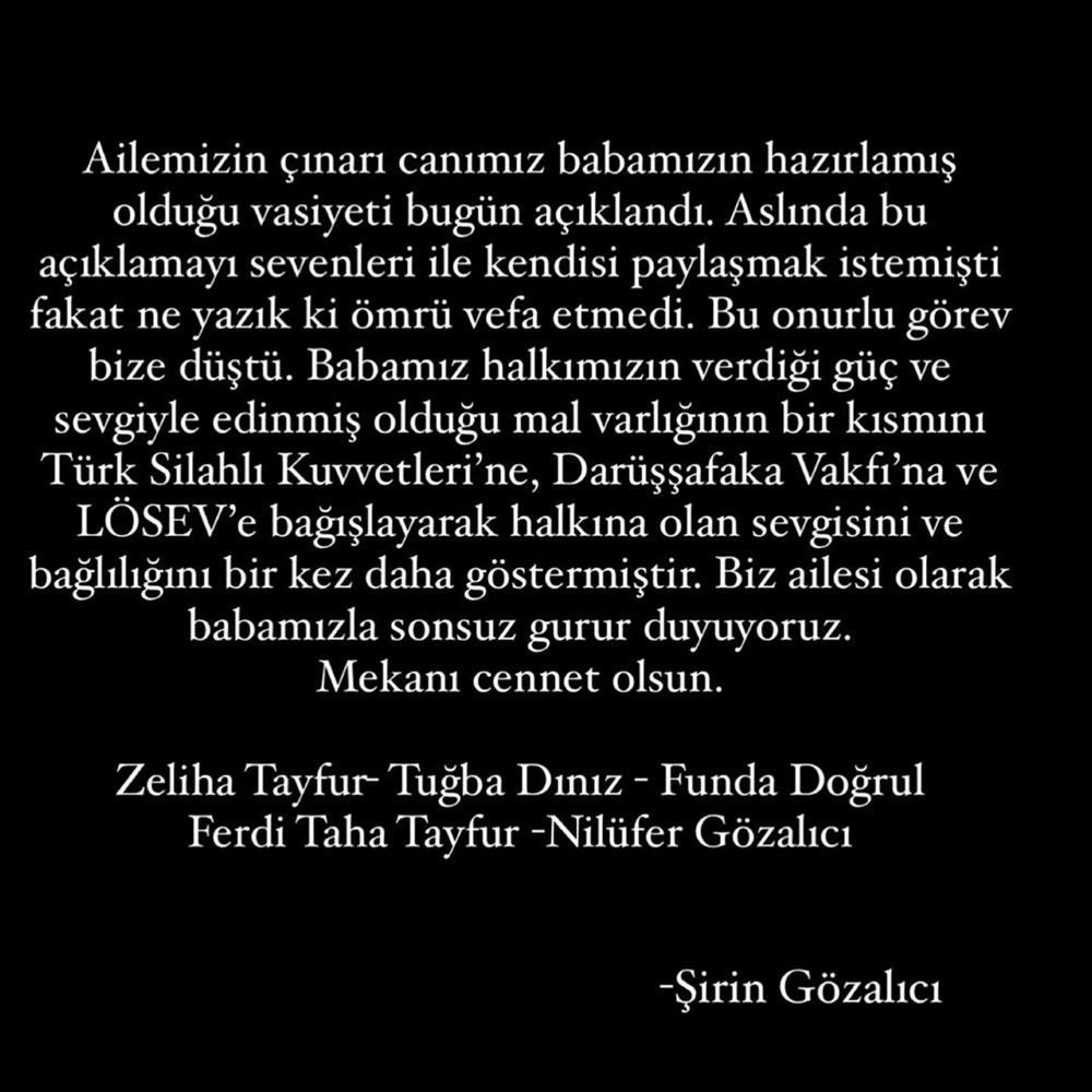 Ferdi Tayfur'un vasiyeti ortaya çıktı: Kızı Tuğçe Tayfur'dan sert sözler - 3