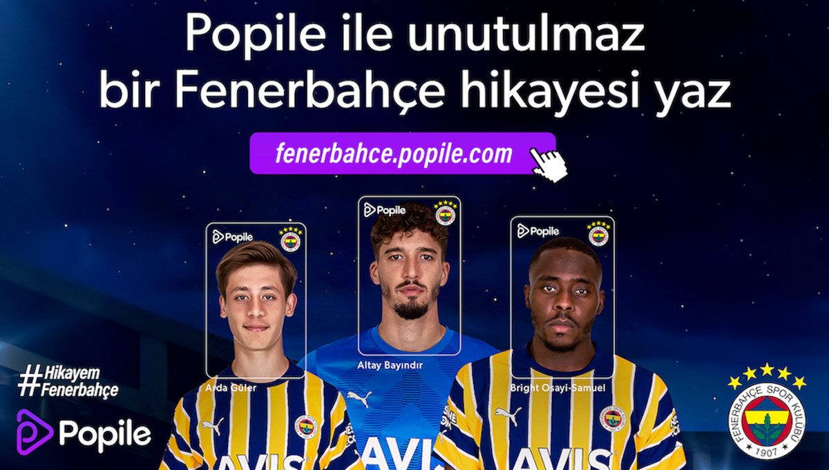 Fenerbahçe’nin yıldızları kişiselleştirilmiş video platformu Popile’de!