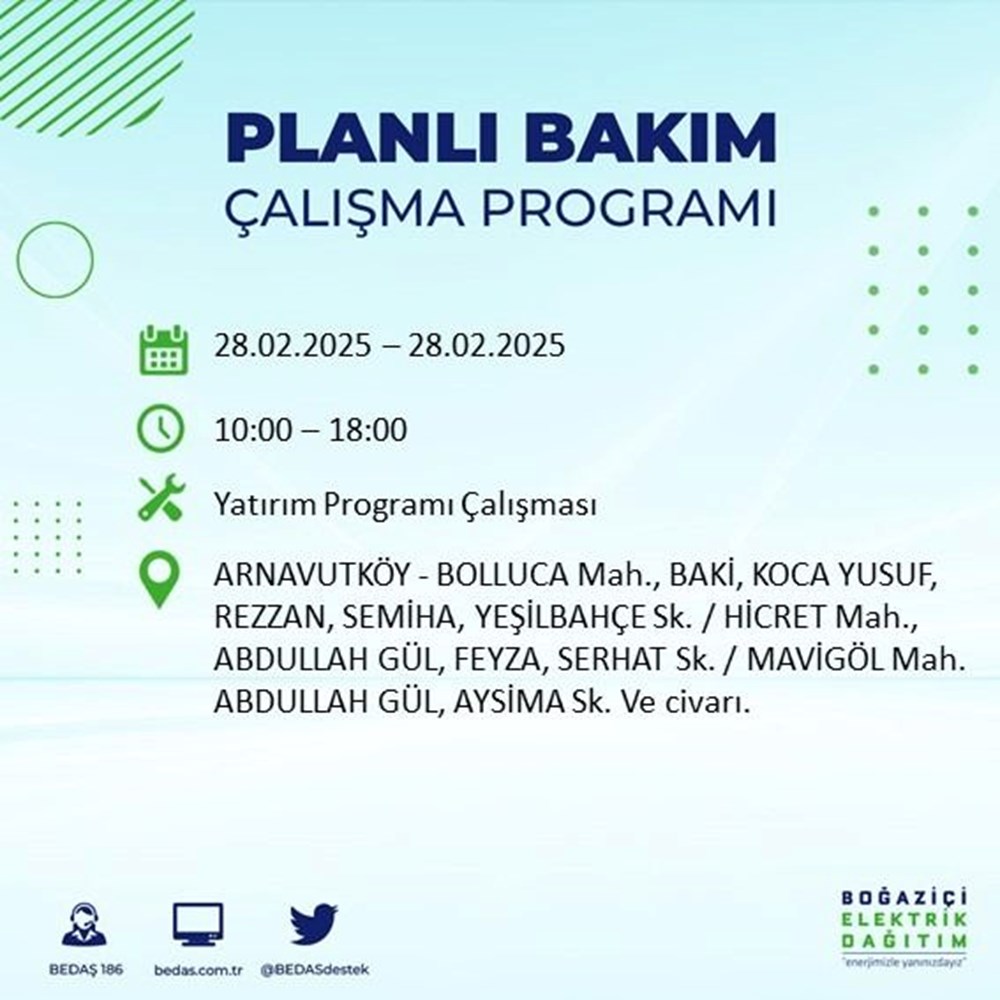 İstanbul'da Elektrikler Ne Zaman Gelecek? 21 İlçede BEDAŞ Kesinti Alarmı (28 Şubat) 72 hqT1SlHqI0CG3wLMU empA