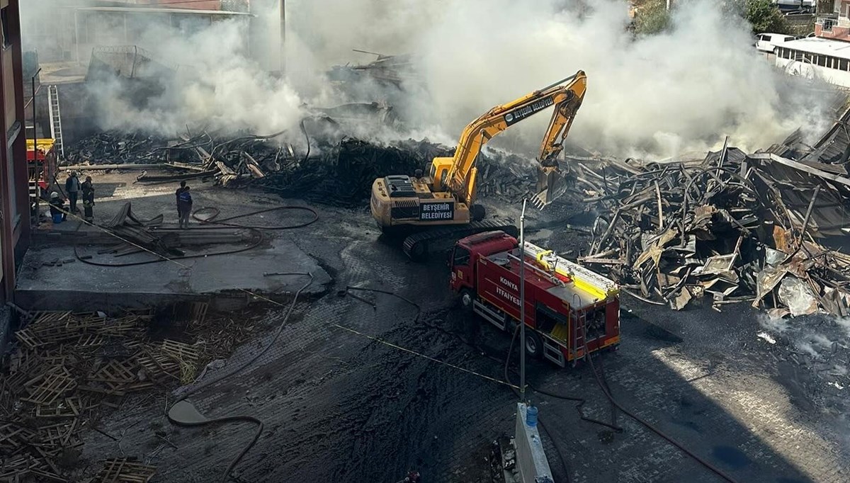Konya'da silah fabrikasında yangın