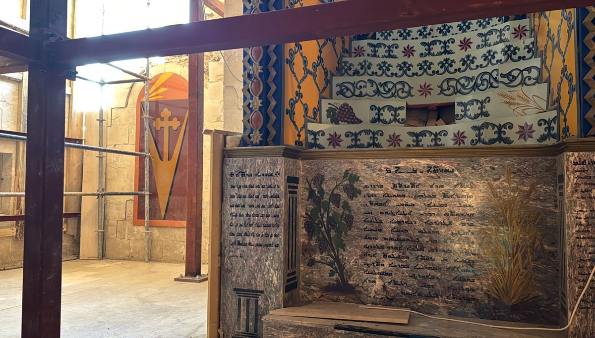 Adıyaman'da depremlerde hasar gören kilise restore ediliyor Adıyaman'da depremlerde hasar gören kilise restore ediliyor