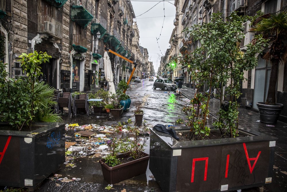 İtalya'nın Katanya kentini sel vurdu - 13