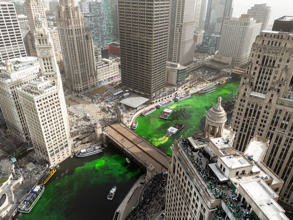 ABD'de Aziz Patrick Günü coşkusu: Chicago Nehri yeşile büründü 80 i003MQ2eeEy J2ReFF59SA