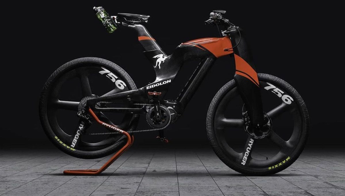 Dikkat çekici tasarımıyla gelen elektrikli bisiklet