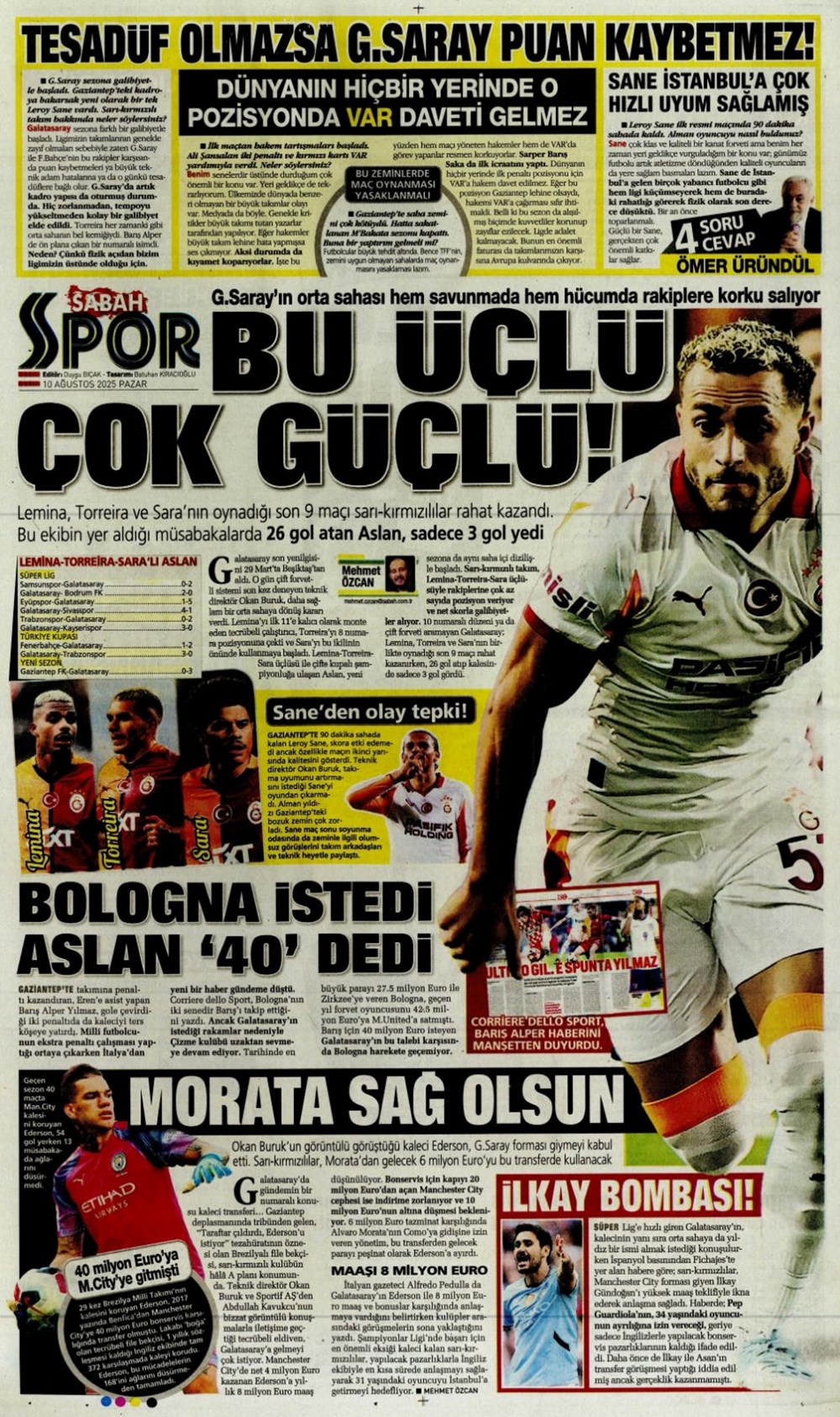 "Kadıköy rüyası" (10 Ağustos spor manşetleri) - 18