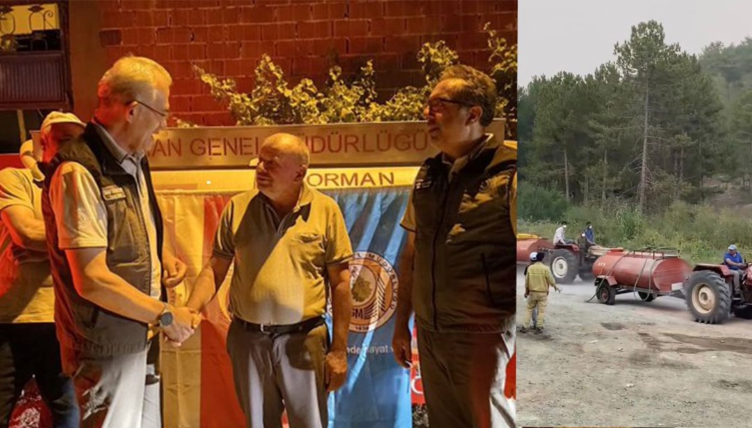 Patlak lastik de durduramamıştı, su tankeri hediye edildi