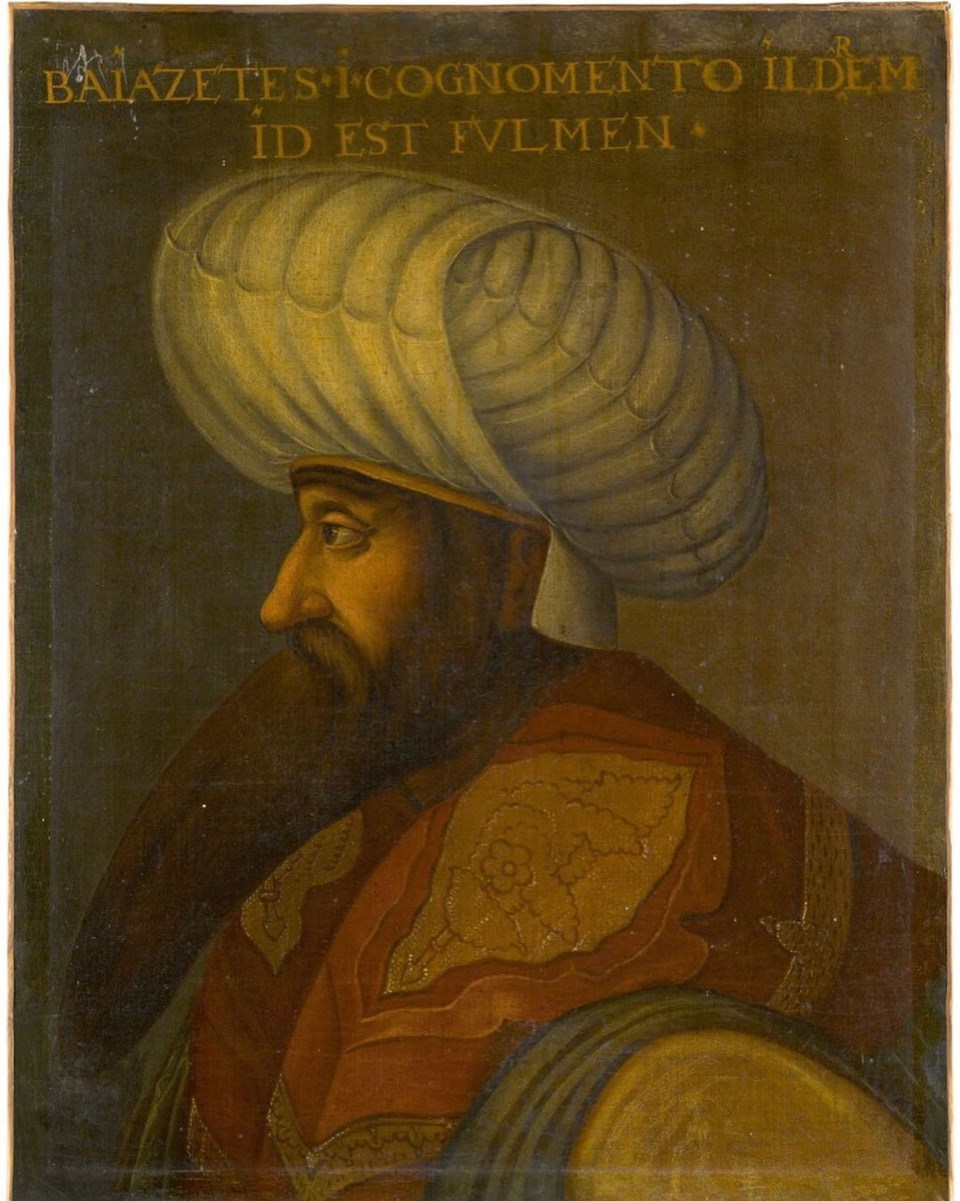 Padişah tabloları 1. Bayezid, 1. Mehmet, 2. Murat ve 2. Bayezid'e ait.