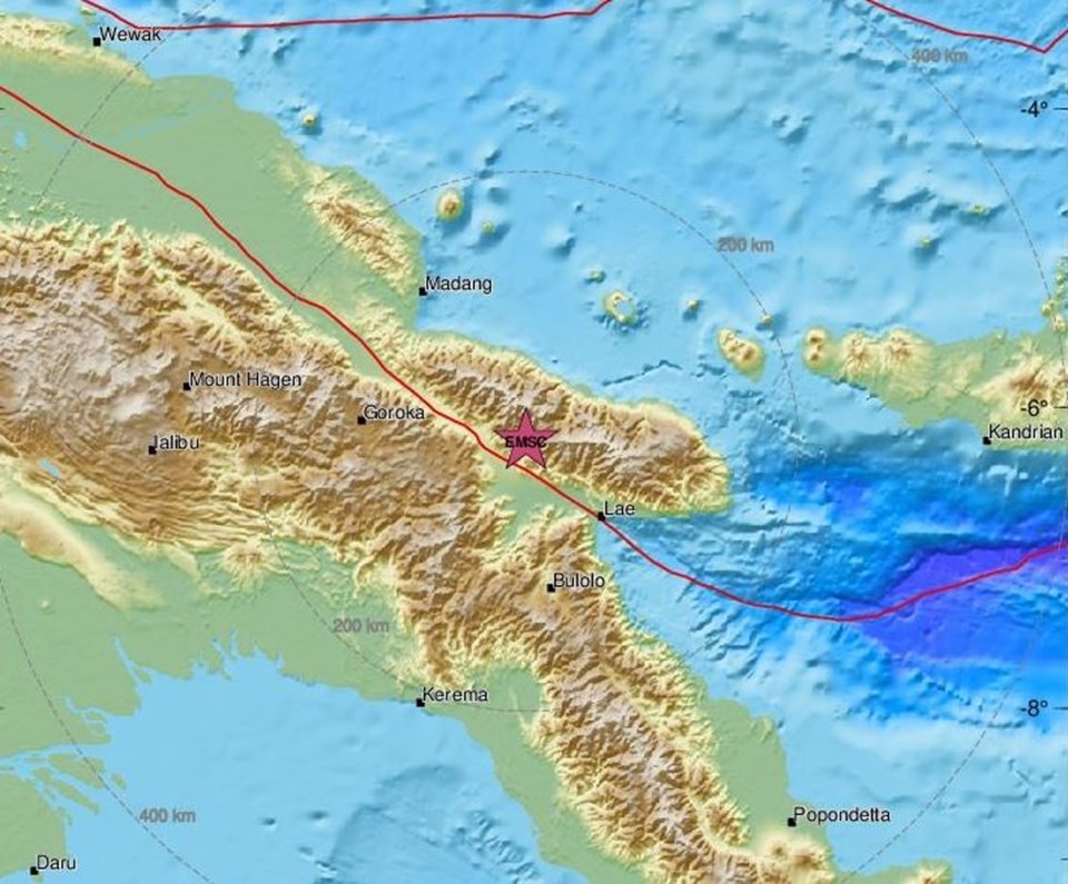 SON DAKİKA HABERİ: Papua Yeni Gine'de 7,6 büyüklüğünde deprem - 1
