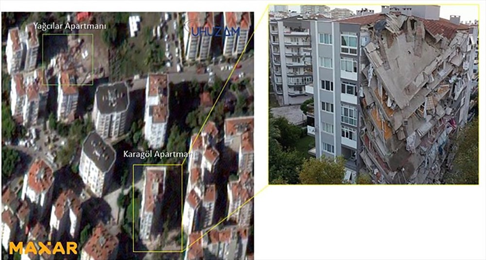 İzmir'deki yıkım uzaydan görüntülendi - 18