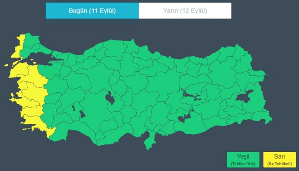 Batıda sonbahar sağanakları, doğuda yaz havası (İstanbul'da bu saatlere dikkat!) - 10