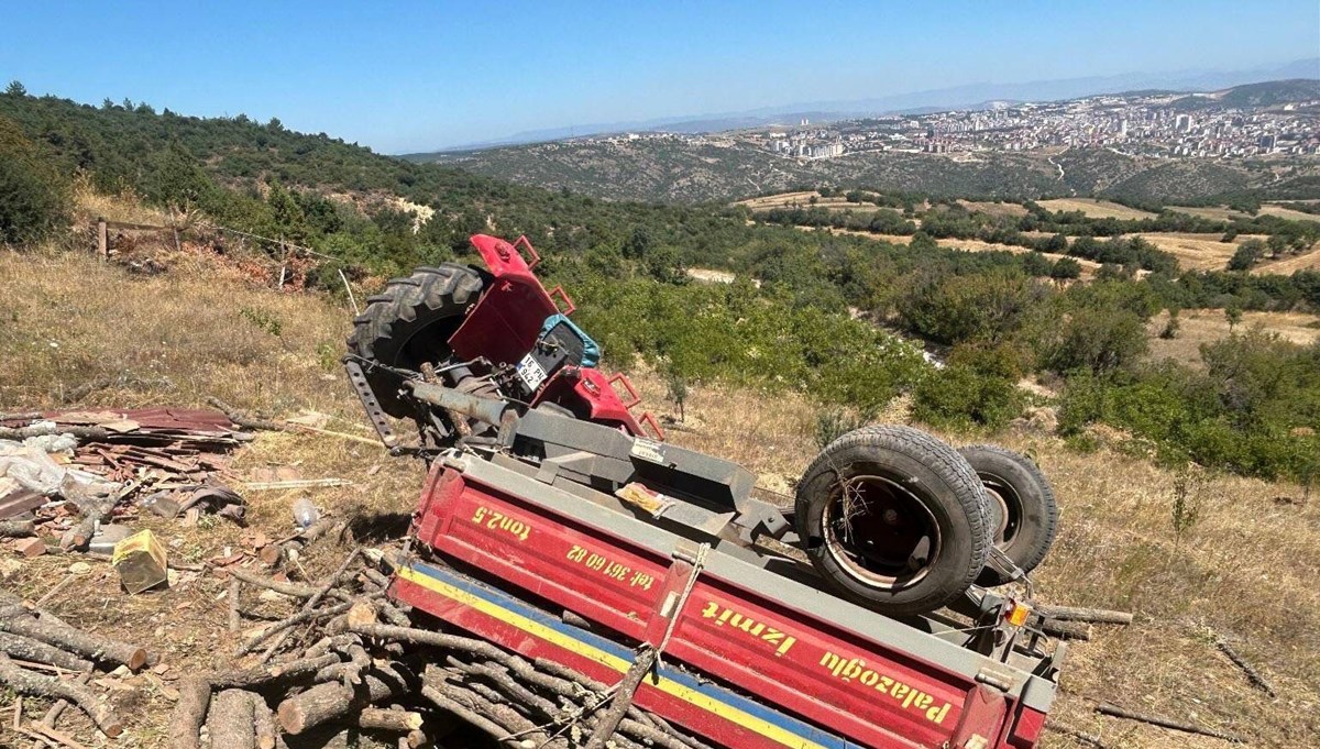 Kontrolden çıkan traktör bahçeye girdi, 4 kişi yaralandı