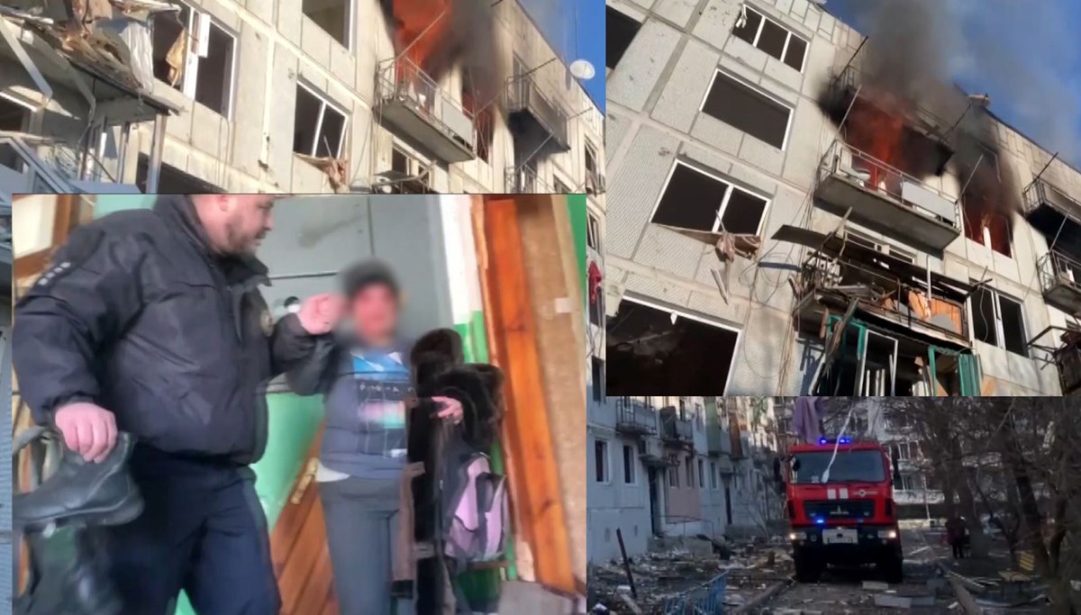Bombalanan binalardan yaralılar kurtarılıyor