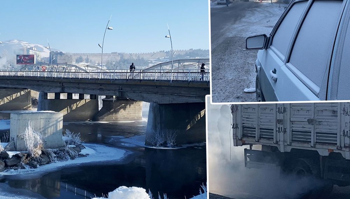 Türkiye’nin en soğuk noktası: -32 derecede nehir ve dereler buz tuttu, araçlar çalışmadı Türkiye’nin en soğuk noktası: -32 derecede nehir ve dereler buz tuttu, araçlar çalışmadı
