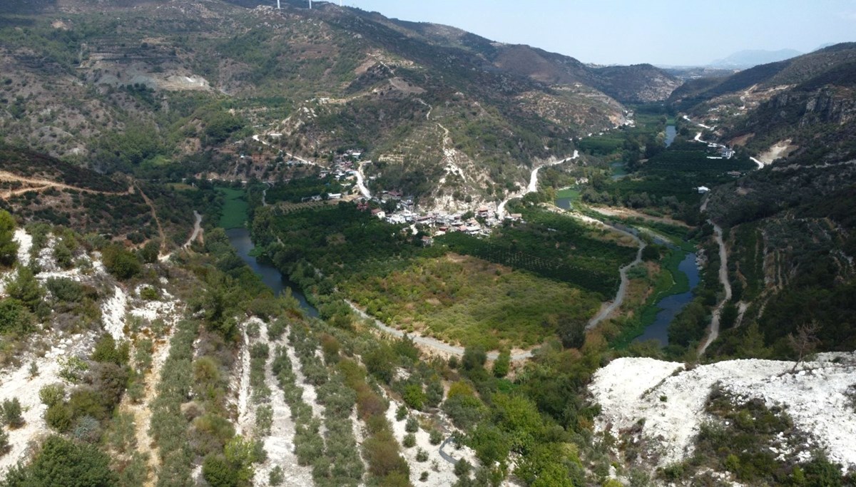 Hatay'ın saklı cenneti drone ile havadan görüntülendi