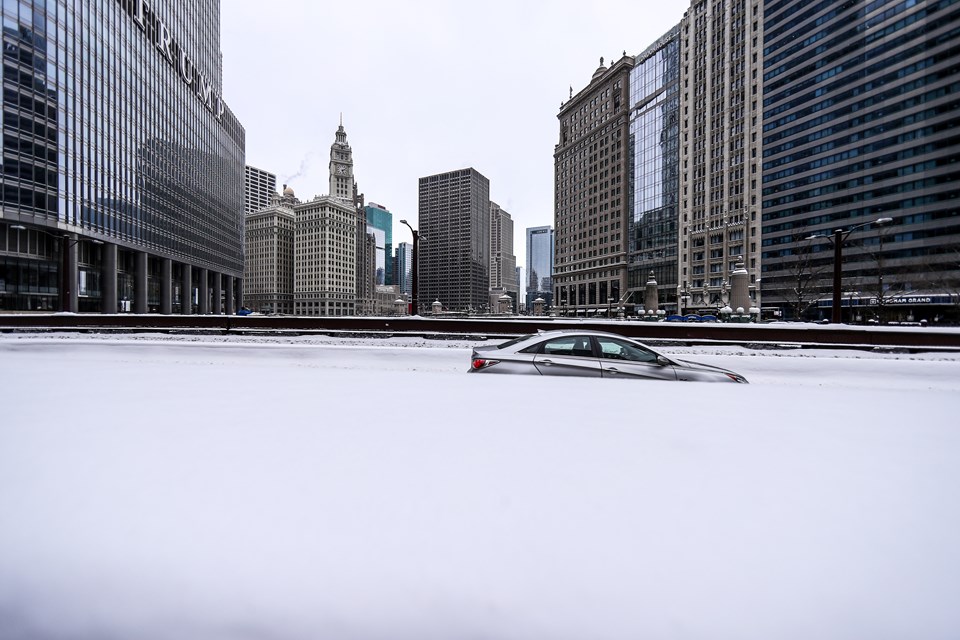 Chicago'yu kar fırtınası vurdu - 1