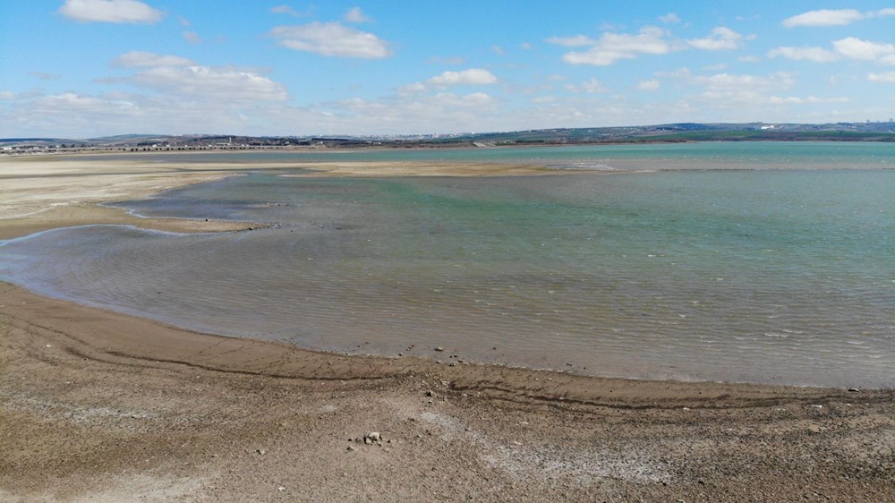 Büyükçekmece Baraj Gölü çekildi: Balıkların olduğu yerde koyunlar otluyor - 5
