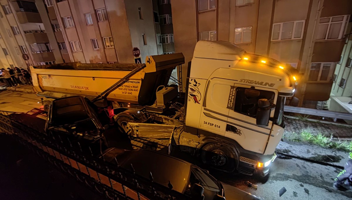 Maltepe'de polis aracına çarpıp kaçan kamyon şoförü böyle yakalandı