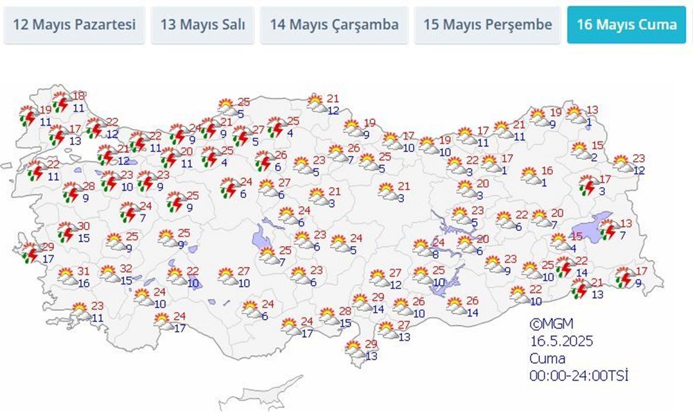 Türkiye, yeni haftada sağanak yağış ve fırtınanın etkisine girecek - 9