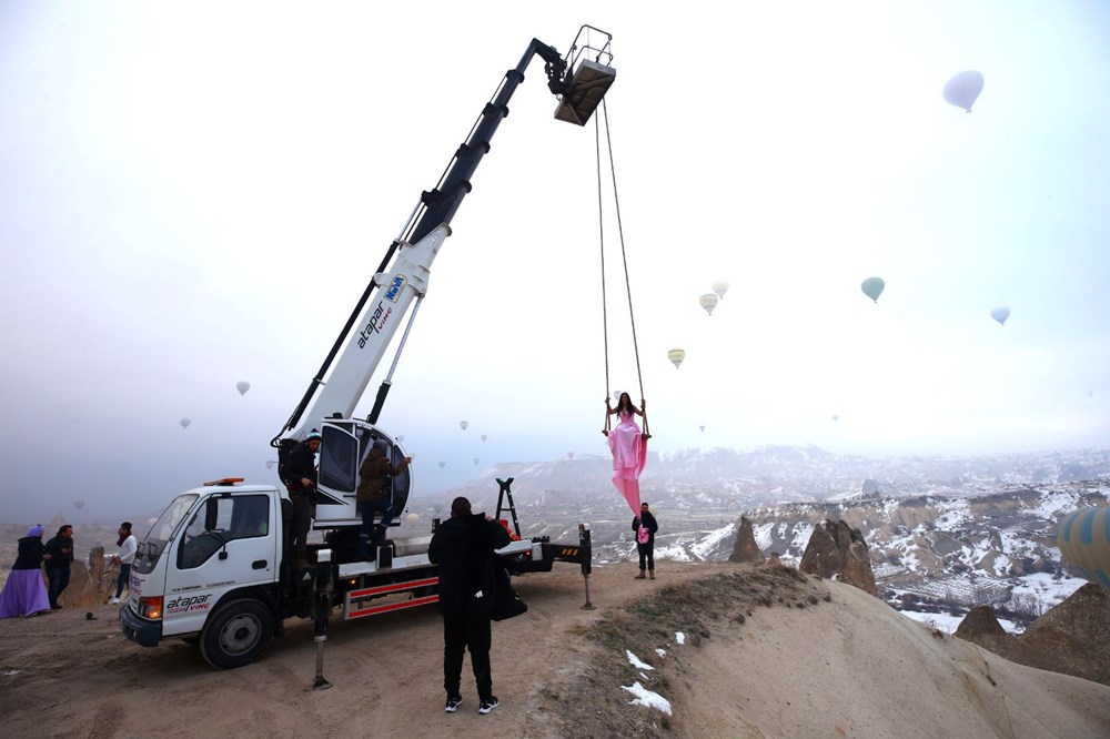 Sevgililer G�n�'nde �iftler Kapadokya'ya ak�n etti
