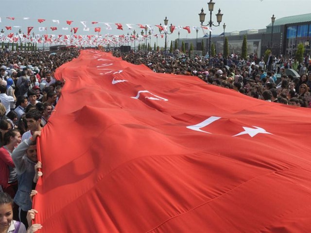 1919 Metrelik Bayrak Samsun Sokaklarinda Ntv