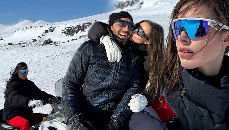 Bensu Soral ile Hakan Baş Erciyes'te aşka geldi