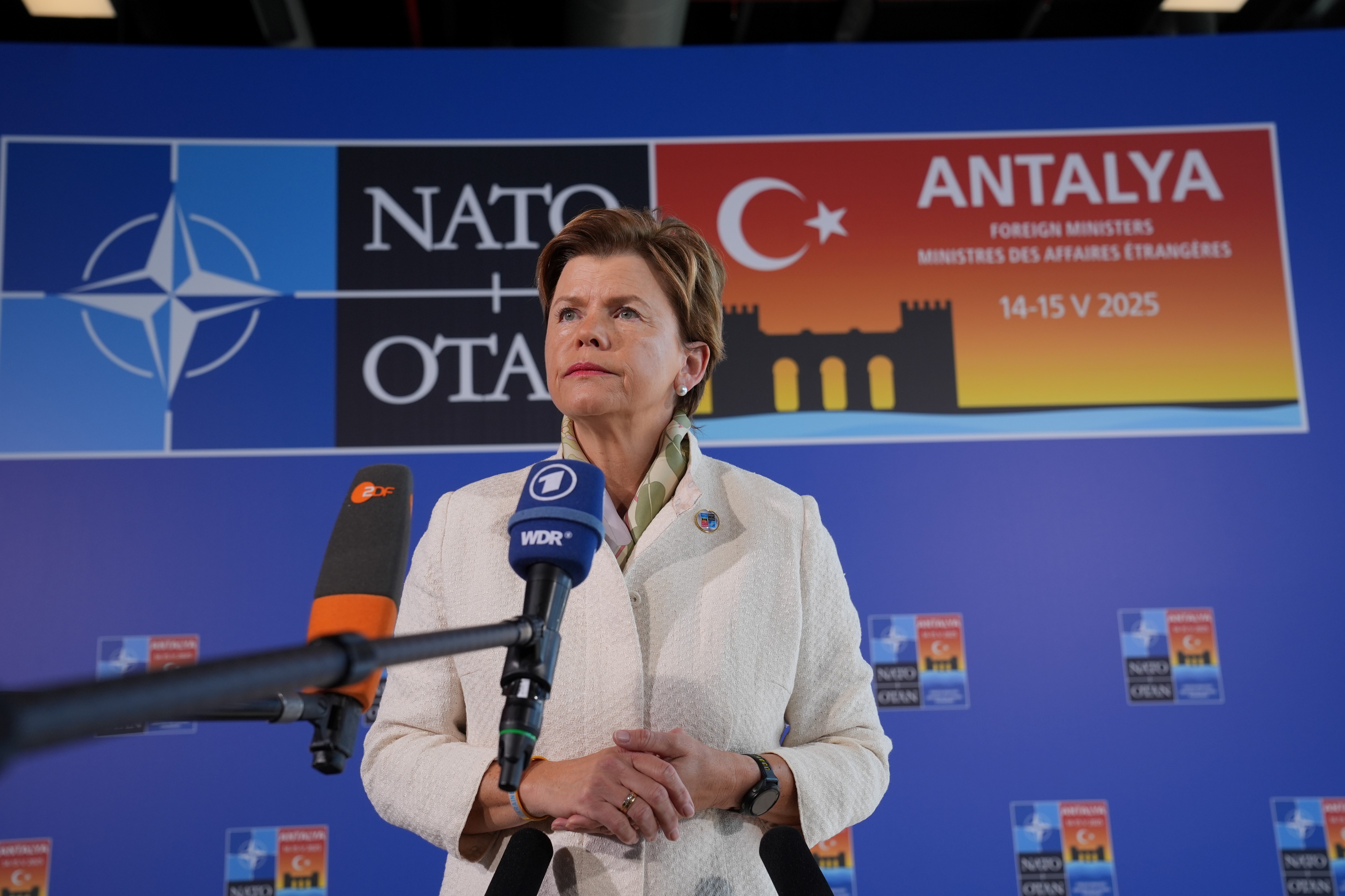 Letonya Dışişleri Bakanı, Antalya'da açıklamalarda bulundu.
